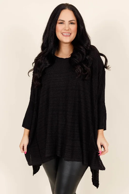 Overstock Sale Never Looking Back Top, Black