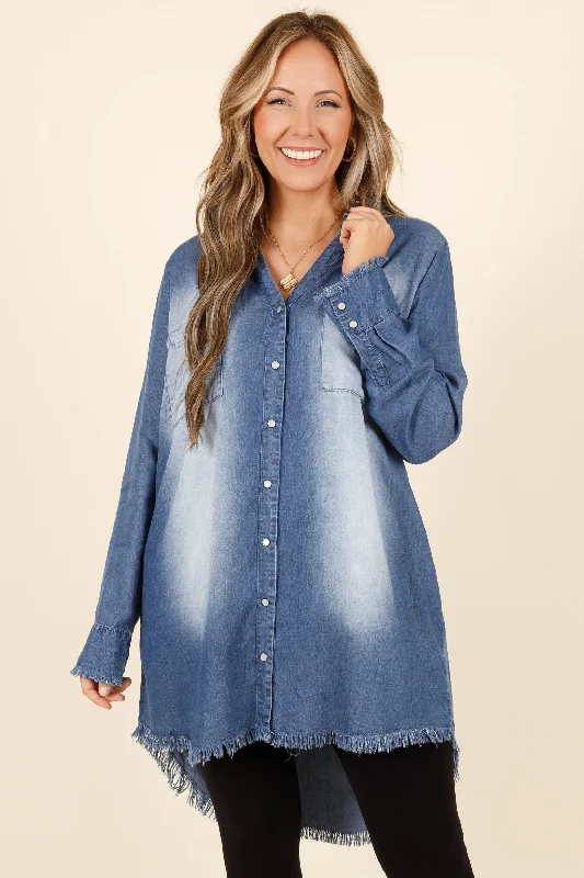 Weekend Offers That Impress Let The Good Times Come Top, Medium Wash
