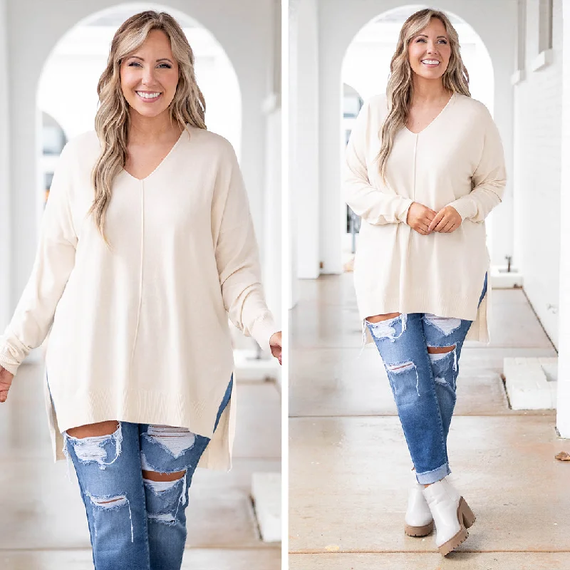 Weekend Bargains to Cherish Miss Who I Was Sweater, Bone