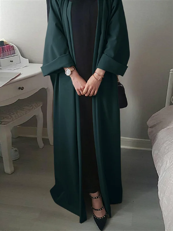 Quick Sale Sixsr Plus Size Modest Abaya Robe, Women's Plus Solid Long Sleeve Open Front Loose Turkey Robe Quick Sale Sixsr Plus Size Modest Abaya Robe, Women's Plus Solid Long Sleeve Open Front Loose Turkey Robe