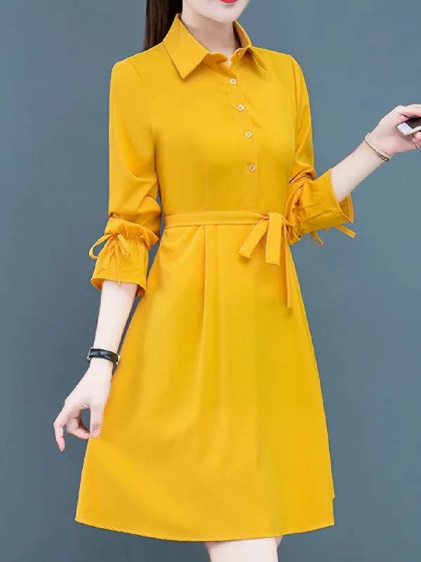 Weekend Specials to Snag Sixsr Button Front Long Sleeve Shirt Dress, Casual Tie-waist Lapel Neck Dress, Women's Clothing Weekend Specials to Snag Sixsr Button Front Long Sleeve Shirt Dress, Casual Tie-waist Lapel Neck Dress, Women's Clothing