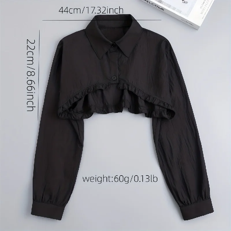 Weekend Deals That Amaze Sixsr Women's White Gauze Fake Collar With Long Sleeves Simple Solid Color Half Shirt Dickey Collar Summer Sun Protection Decoration False Collar Weekend Deals That Amaze Sixsr Women's White Gauze Fake Collar With Long Sleeves Simple Solid Color Half Shirt Dickey Collar Summer Sun Protection Decoration False Collar