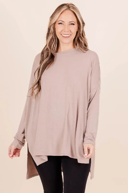 Huge Savings Time Well Spent Top, Ash Mocha