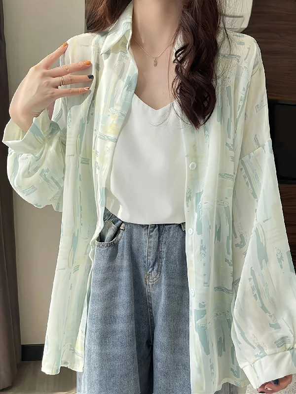 Value Pack Sixsr Tie Dye Button Front Shirt, Casual Long Sleeve Lapel Shirt, Women's Clothing Value Pack Sixsr Tie Dye Button Front Shirt, Casual Long Sleeve Lapel Shirt, Women's Clothing