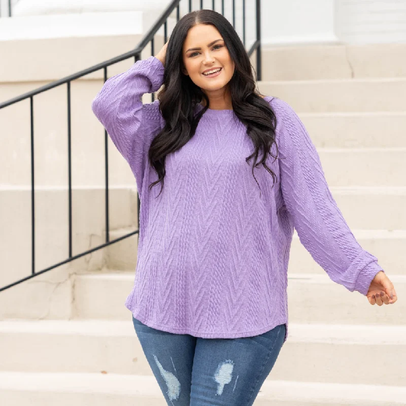 Super Discount Slouchy Cableknit, Lavender