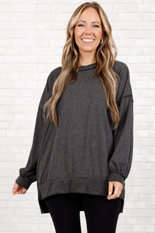 Super Deal Gushing Gal Pullover, Black