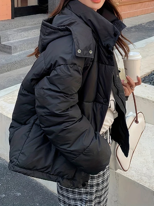 Weekend Bargains to Cherish Sixsr Zip Up Hooded Warm Coat, Casual Solid Long Sleeve Winter Outerwear, Women's Clothing Weekend Bargains to Cherish Sixsr Zip Up Hooded Warm Coat, Casual Solid Long Sleeve Winter Outerwear, Women's Clothing