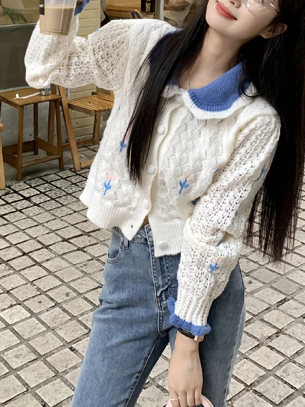 While Supplies Last Sixsr Color Block Button Front Cardigan, Long Sleeve Pointelle Knit Cardigan, Women's Clothing While Supplies Last Sixsr Color Block Button Front Cardigan, Long Sleeve Pointelle Knit Cardigan, Women's Clothing