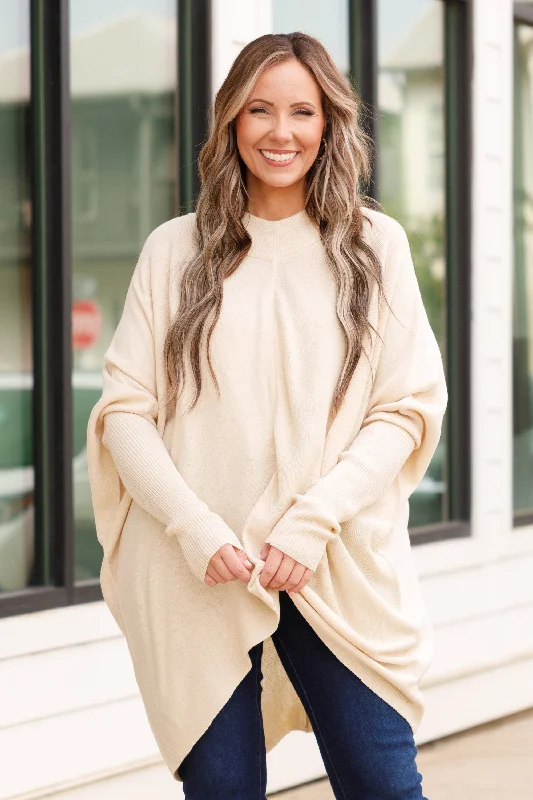 Steals and Deals Let's Be Honest Sweater, Ivory