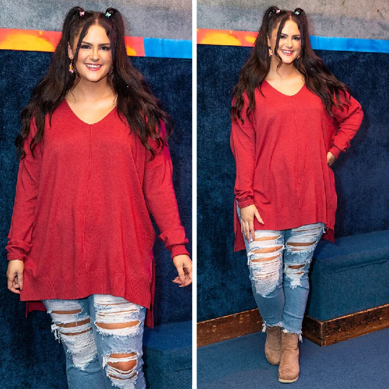Shop the Weekend Away Miss Who I Was Sweater, Heather Burgundy
