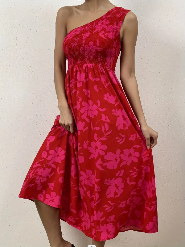 Quick Sale Sixsr Floral Print Slanted Shoulder Dress, Elegant Sleeveless Maxi Dress, Women's Clothing Quick Sale Sixsr Floral Print Slanted Shoulder Dress, Elegant Sleeveless Maxi Dress, Women's Clothing