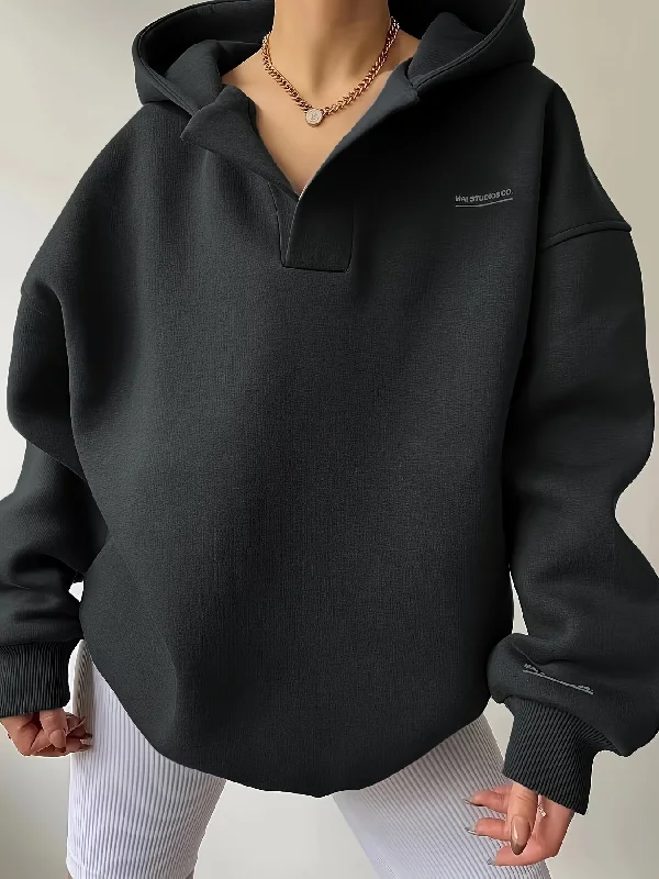 Weekend Savings Fiesta Sixsr Letter Print Oversized Hoodie, Casual Long Sleeve Sweatshirt For Fall & Winter, Women's Clothing Weekend Savings Fiesta Sixsr Letter Print Oversized Hoodie, Casual Long Sleeve Sweatshirt For Fall & Winter, Women's Clothing