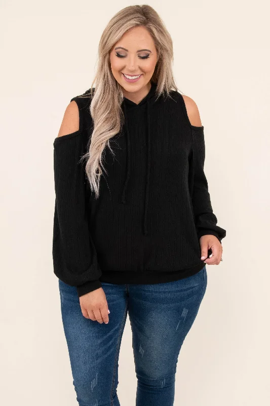 Weekend Discounts You Deserve Dinner Vibes Top, Black