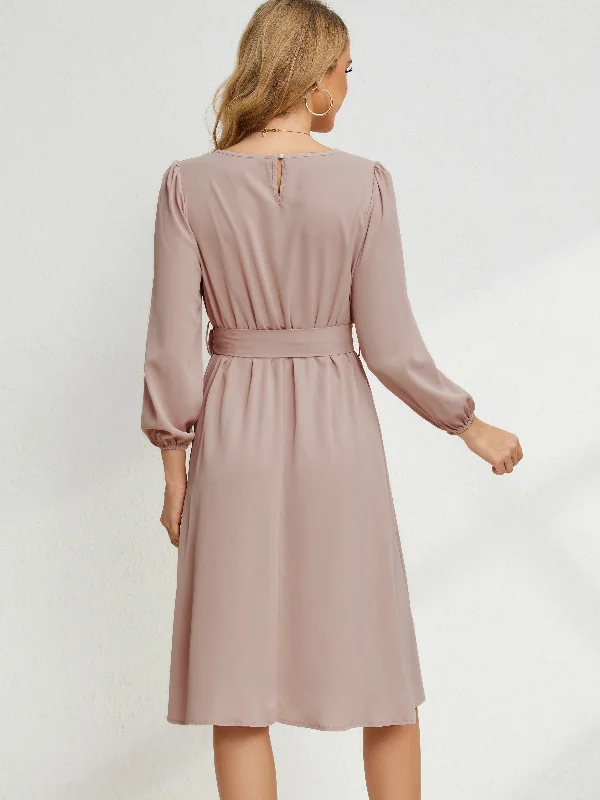 Weekend Discounts to Enjoy Sixsr Simple Keyhole Dress, Casual Crew Neck Long Sleeve Dress, Women's Clothing Weekend Discounts to Enjoy Sixsr Simple Keyhole Dress, Casual Crew Neck Long Sleeve Dress, Women's Clothing