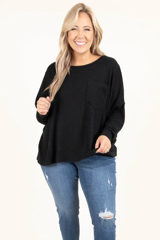 Weekend Bargains Galore She's Perfection Top, Black
