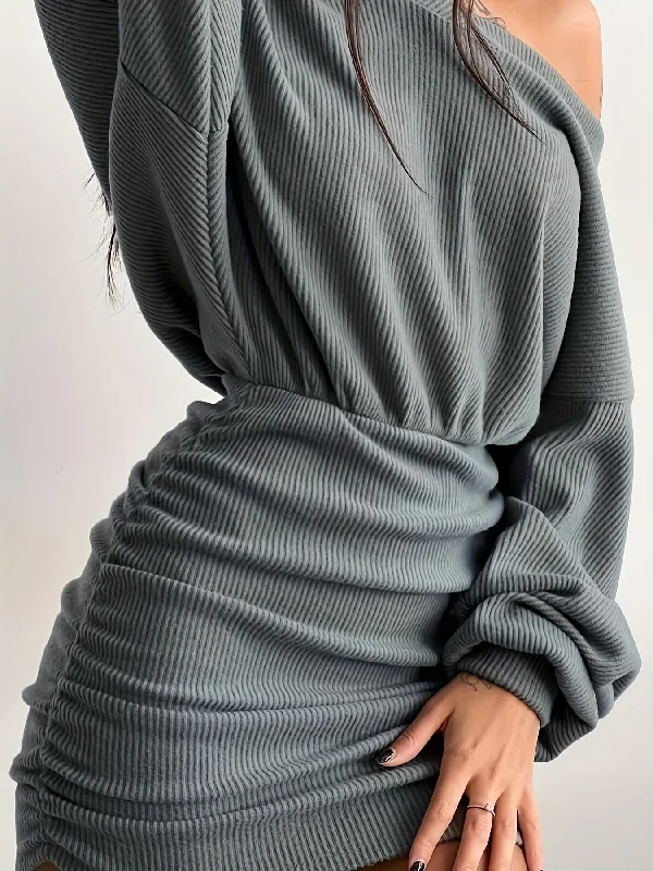 Weekend Discounts to Enjoy Sixsr Ruched Bodycon Dress, Sexy Long Sleeve Bag Hip Mini Dress, Women's Clothing Weekend Discounts to Enjoy Sixsr Ruched Bodycon Dress, Sexy Long Sleeve Bag Hip Mini Dress, Women's Clothing