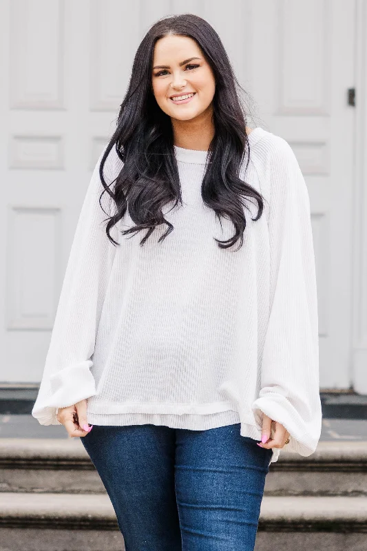 Steal Deal Skating On Thin Ice Top, White