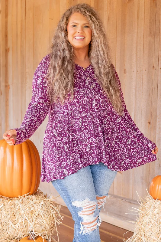Steals and Deals Just Think Top, Burgundy