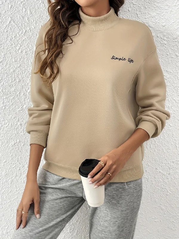 Top Pick Sixsr Letter Print Drop Shoulder Pullover Sweatshirt, Casual Long Sleeve Crew Neck Sweatshirt For Fall & Winter, Women's Clothing Top Pick Sixsr Letter Print Drop Shoulder Pullover Sweatshirt, Casual Long Sleeve Crew Neck Sweatshirt For Fall & Winter, Women's Clothing