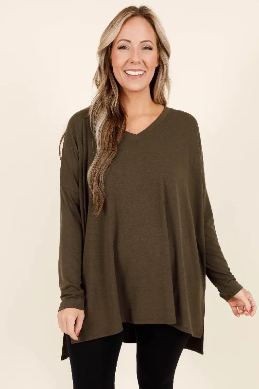 Your Weekend, Your Savings What About You Top, Dark Olive
