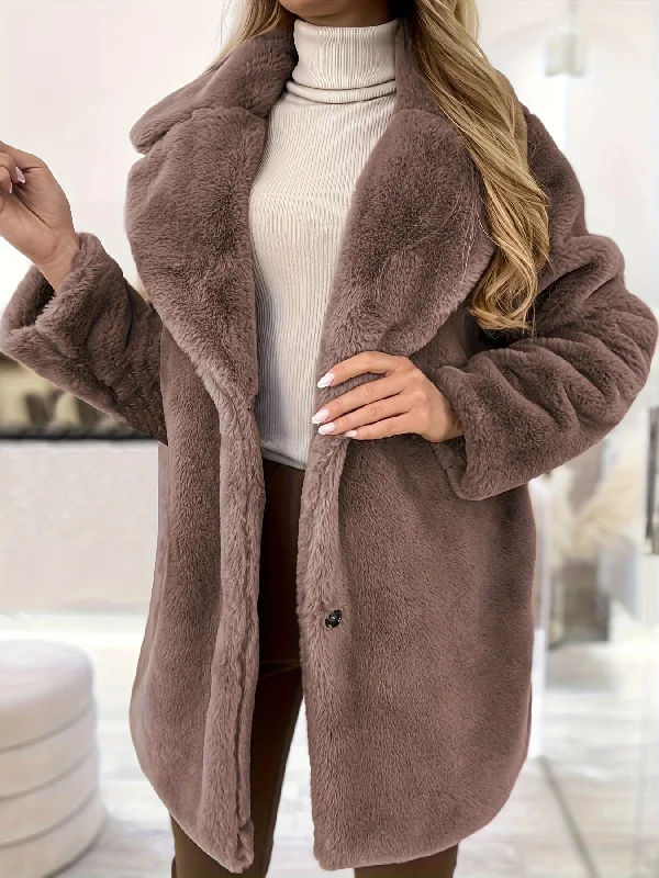 Daily Special Sixsr Waterfall Collar Warm Coat, Casual Open Front Long Sleeve Winter Outerwear, Women's Clothing Daily Special Sixsr Waterfall Collar Warm Coat, Casual Open Front Long Sleeve Winter Outerwear, Women's Clothing