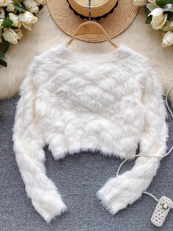 Weekend Extravaganza: Shop Now Sixsr Faux Fur Button Down Knit Cardigan, Elegant Long Sleeve Cozy Stylish Sweater, Women's Clothing Weekend Extravaganza: Shop Now Sixsr Faux Fur Button Down Knit Cardigan, Elegant Long Sleeve Cozy Stylish Sweater, Women's Clothing