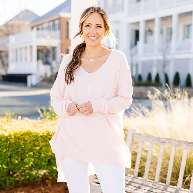 Weekend Discounts to Enjoy Miss Who I Was Sweater, Dusty Blush