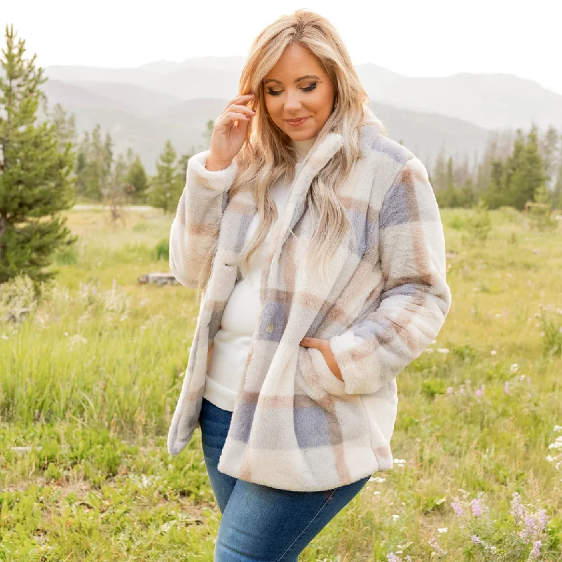Weekend Deals to Make You Happy Sing It Louder Coat, Plaid