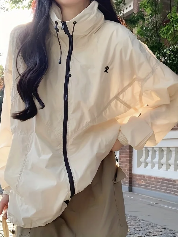 Early Access Sixsr Zip Up Windproof Jacket, Casual High Neck Long Sleeve Outerwear, Women's Clothing Early Access Sixsr Zip Up Windproof Jacket, Casual High Neck Long Sleeve Outerwear, Women's Clothing