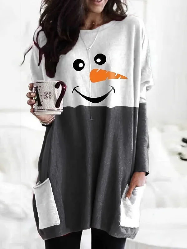 Mega Discount Sixsr Christmas Print Color Block Dress, Casual Patched Pockets Long Sleeve Dress, Women's Clothing Mega Discount Sixsr Christmas Print Color Block Dress, Casual Patched Pockets Long Sleeve Dress, Women's Clothing