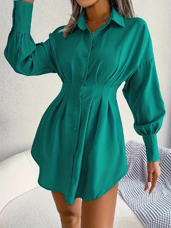 Weekend Bargains to Relish Sixsr Long Sleeve Mini Shirt Dress, Button Up Casual Dress For Fall & Spring, Women's Clothing Weekend Bargains to Relish Sixsr Long Sleeve Mini Shirt Dress, Button Up Casual Dress For Fall & Spring, Women's Clothing