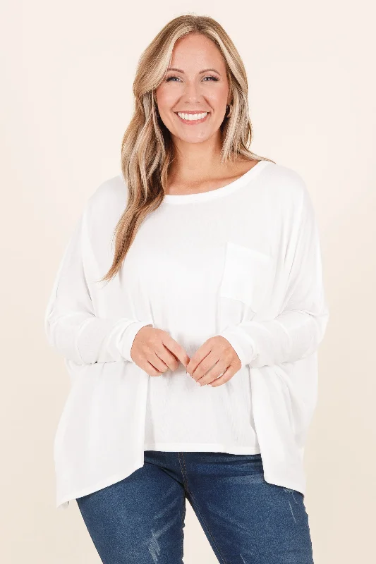Weekend Specials Just for You Out Of Sight, Out Of Mind Top, Ivory