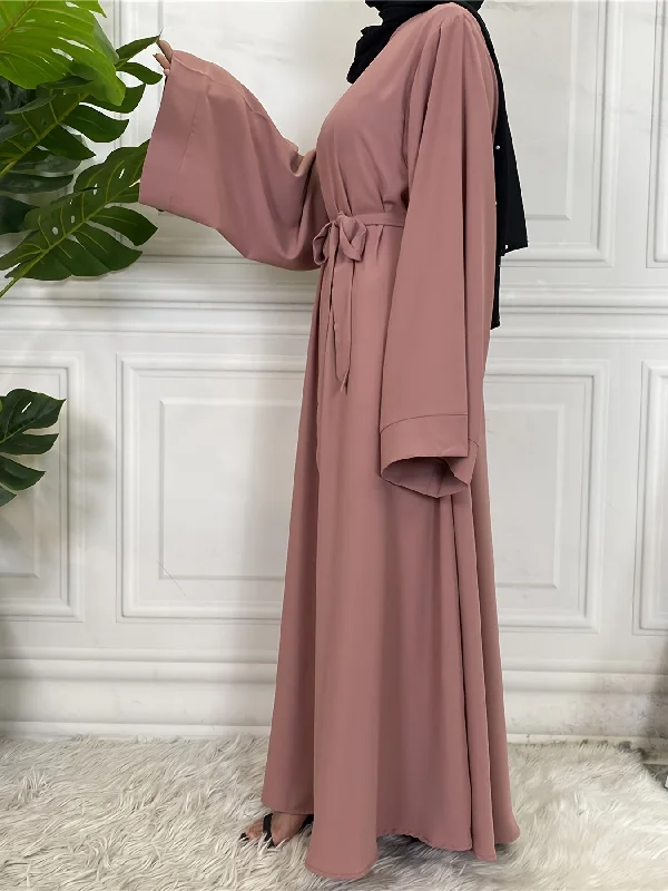 The Best Deal Sixsr Solid Long Sleeve Tie Waist Crew Neck Dress, Elegant Ruffled Hem Maxi Dress, Women's Clothing The Best Deal Sixsr Solid Long Sleeve Tie Waist Crew Neck Dress, Elegant Ruffled Hem Maxi Dress, Women's Clothing