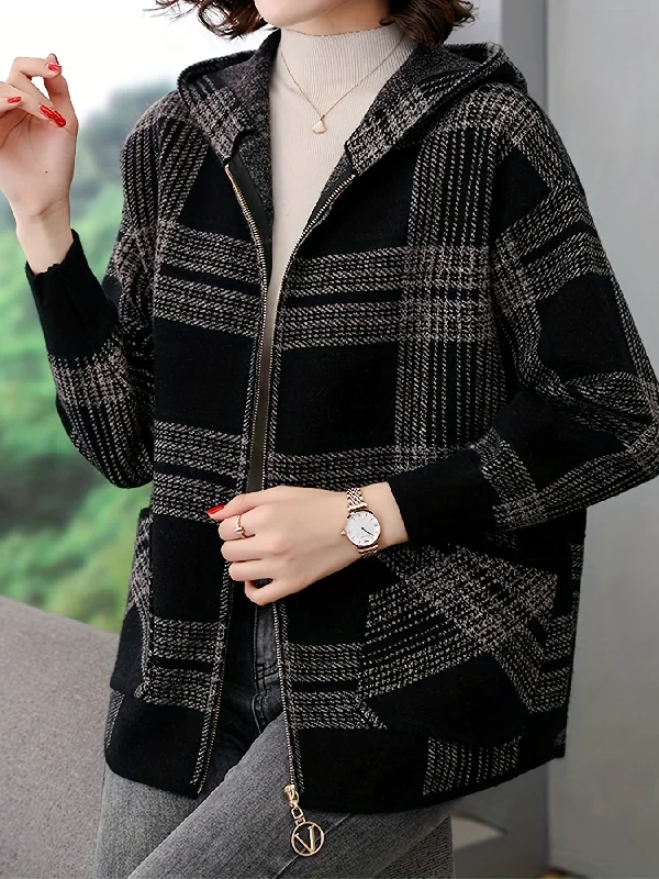 Quick Deals Sixsr Graphic Print Zip Up Jacket, Casual Long Sleeve Hooded Outerwear, Women's Clothing Quick Deals Sixsr Graphic Print Zip Up Jacket, Casual Long Sleeve Hooded Outerwear, Women's Clothing