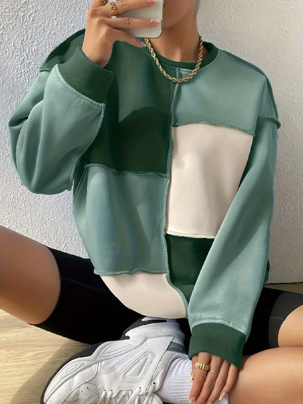 Deal Alert Sixsr Plus Size Casual Sweatshirt, Women's Plus Colorblock Long Sleeve Round Neck Sweatshirt Deal Alert Sixsr Plus Size Casual Sweatshirt, Women's Plus Colorblock Long Sleeve Round Neck Sweatshirt