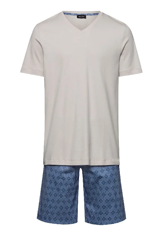 Shop and Save Night And Day Cotton Pajama Set | Blue Mosaic 75107-2885