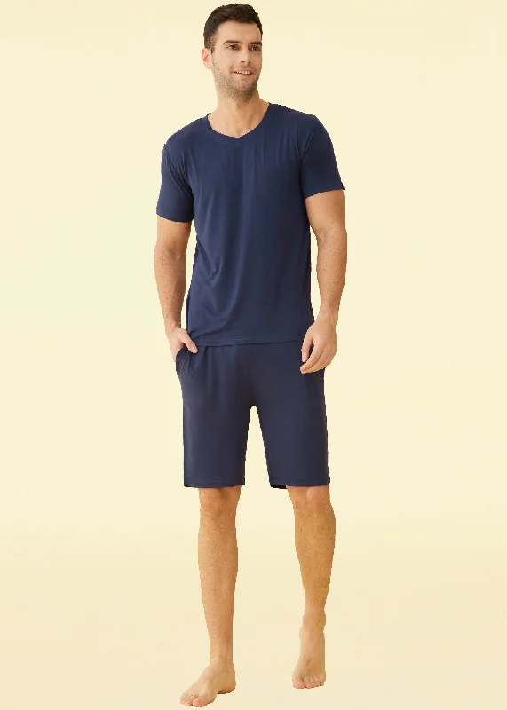 Steals and Deals Men’s Short Sleeves and Shorts Pajama Set