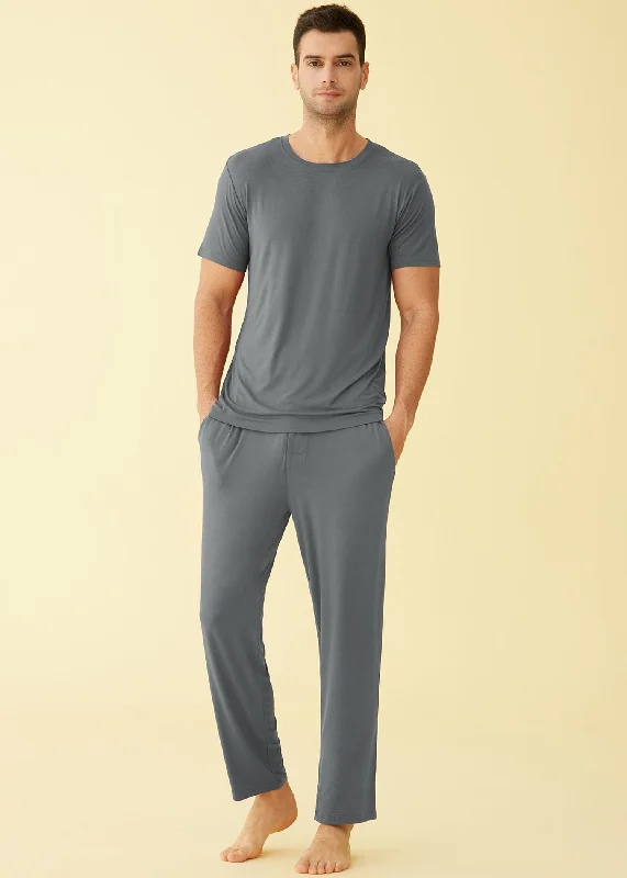 Weekend Extravaganza: Shop Now Men's Bamboo Viscose Pajamas Set Shirt and Pants with Pockets Weekend Extravaganza: Shop Now Men's Bamboo Viscose Pajamas Set Shirt and Pants with Pockets