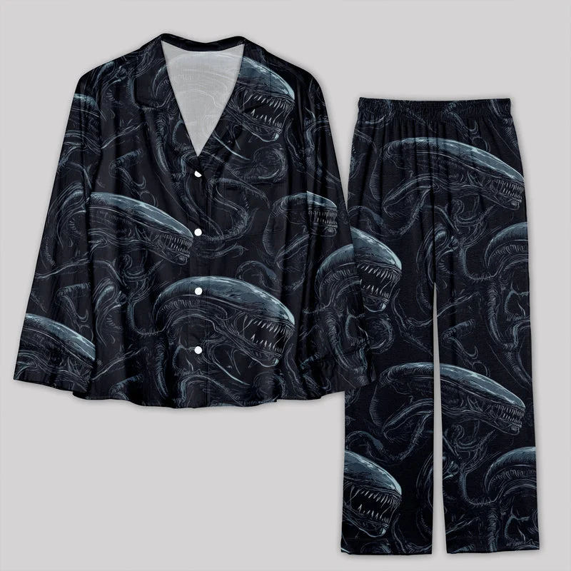 Weekend Savings Spectacular Alien Dark Blue Pajamas Set