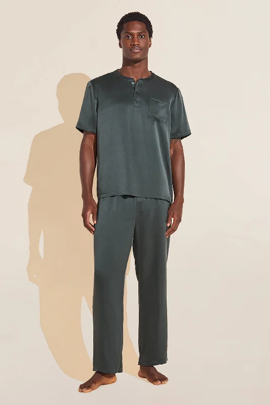 Super Sale Charles Washable Silk Short Sleeve & Pant PJ Set
