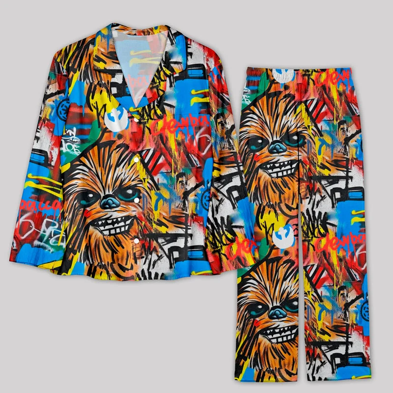 Weekend Bargains to Indulge In Chewbacca Graffiti Street Art Pajamas Set