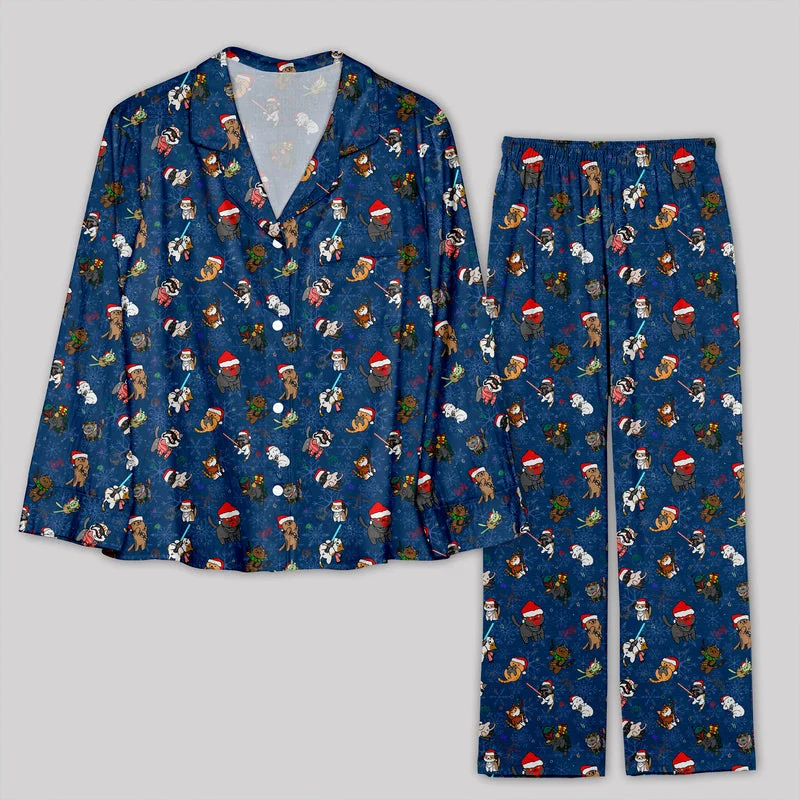Exclusive Offer Christmas Lightsaber Cat Pajamas Set