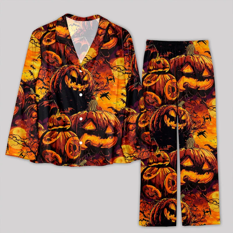Crazy Savings Halloween Pumpkin Lantern BB-8 Pajamas Set
