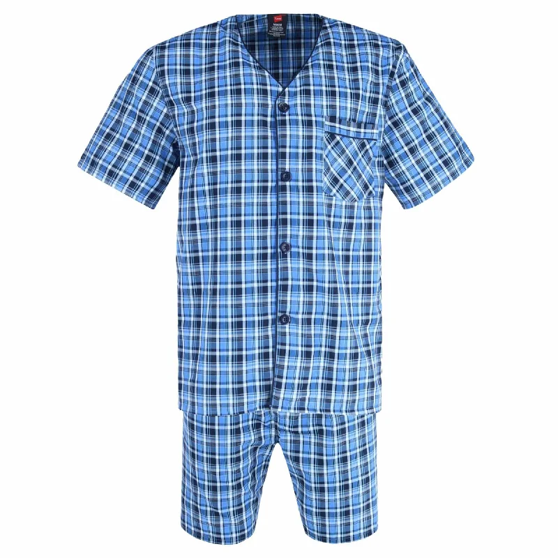 Lowest Rates Hanes Men's Short Sleeve Short Leg Pajama Set