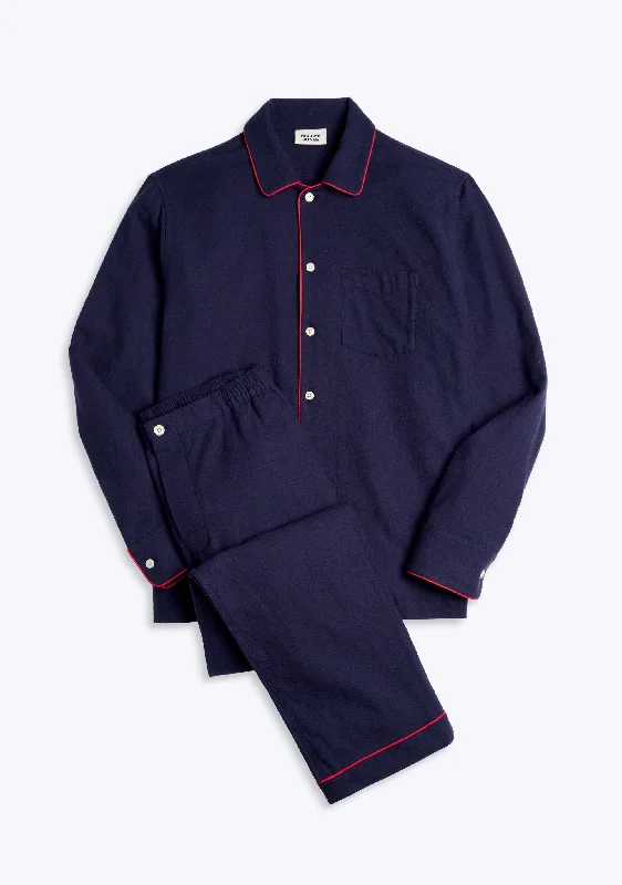 Big Savings Henry Pajama Set in Navy Flannel