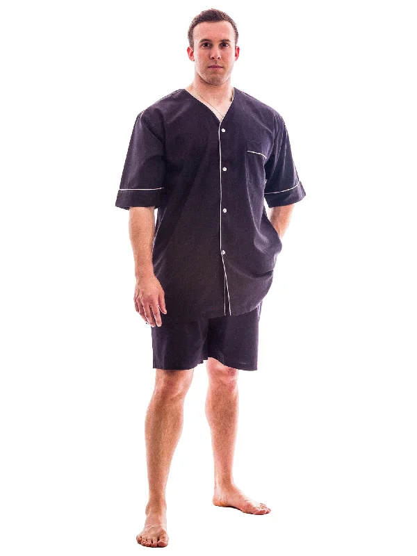 Weekend Deals That Please Men's Pajama Set / Pajamas / Pyjamas / PJs, Woven, Short Sleeve with Shorts