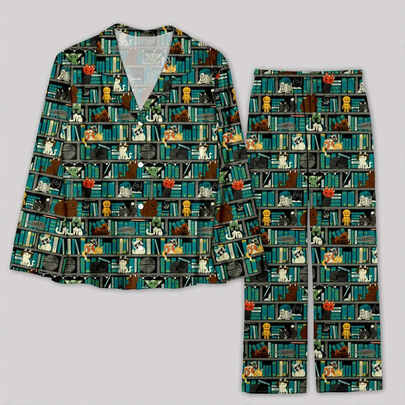 Make Your Weekend Count with Savings Sci-Fi Universe Bookshelf Pajamas Set