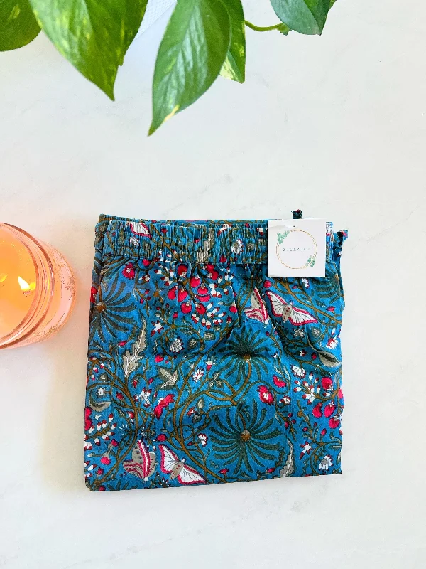 Take Action Cotton Pajama Pants Women - Midnight Butterfly
