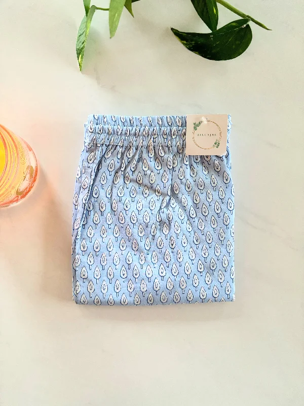 Reduced Price Cotton Pajama Pants Women - Tranquil Blue