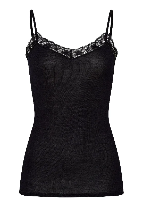 Weekend Deal Woolen Lace Camisole | Black 70970-019